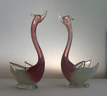 Pair of Murano Swans