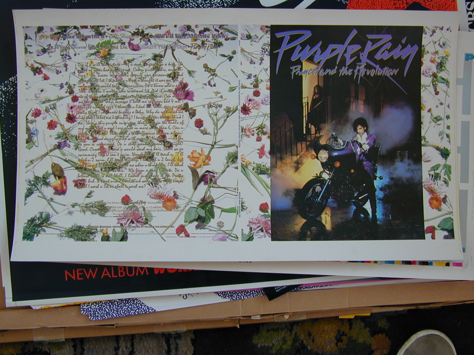 Untrimmed record sleeve - Prince - Purple Rain